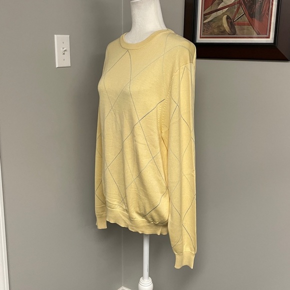 BROOKS BROTHERS Men’s Argyle Country Club Silk Sweater Size Large - Picture 2 of 5